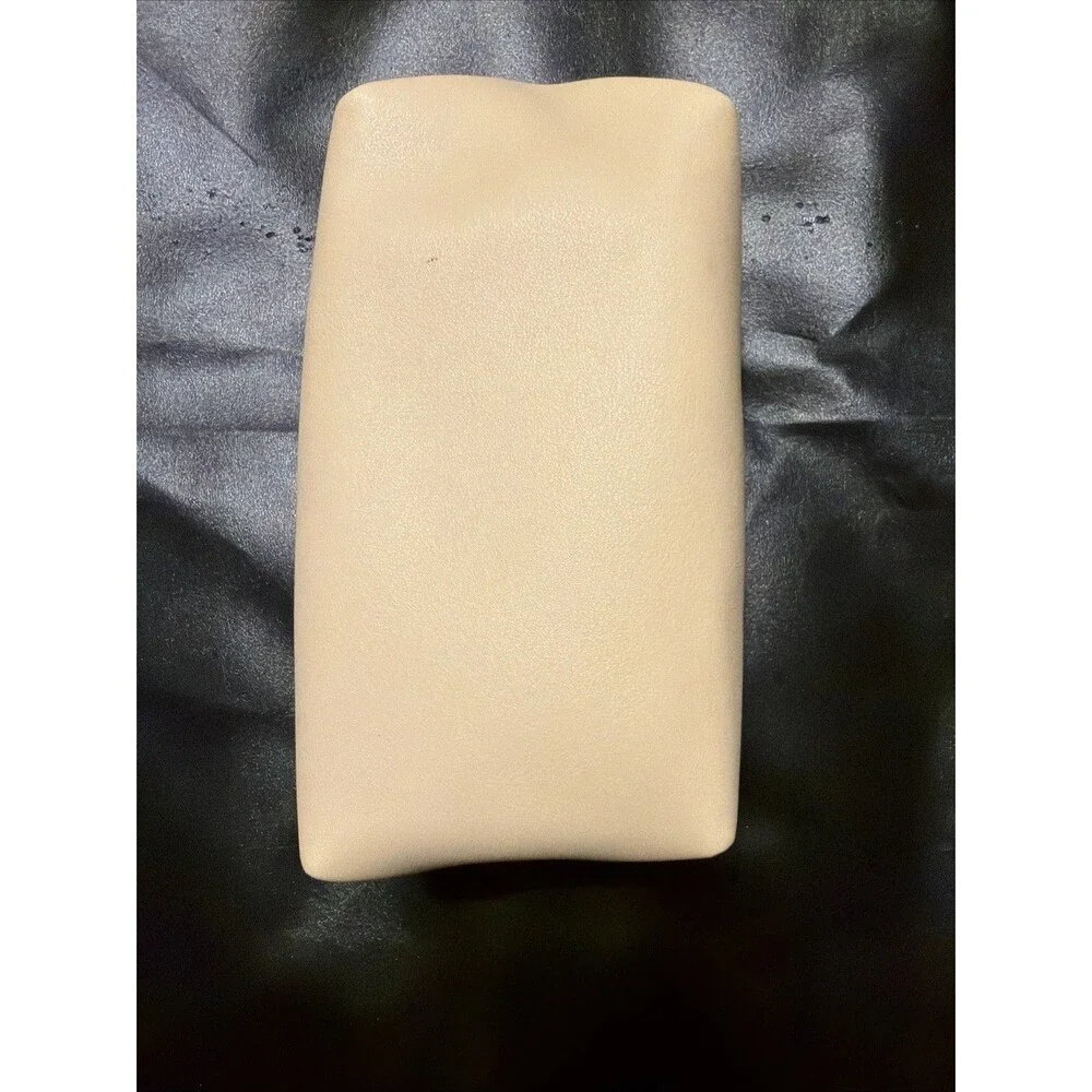 Bvlgari Parfums Cream Cosmetic Makeup Pouch Bag Pink Lining